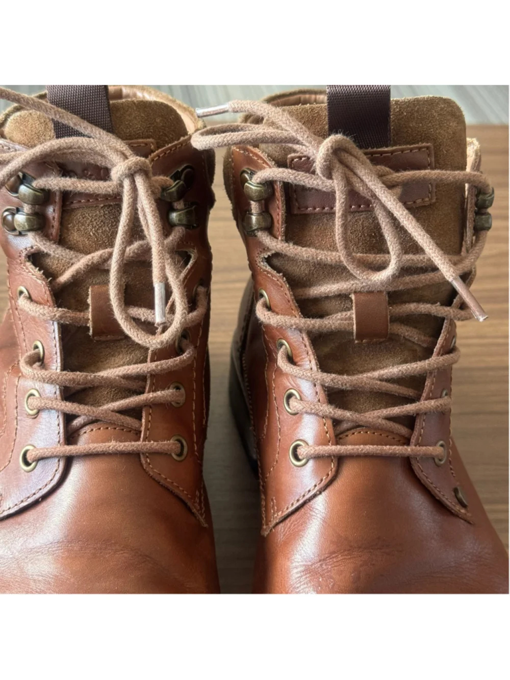 Rodd & Gunn Dunedin Military Brown Leather Cap Toe Lace Up Boots Men EU 43/US 10